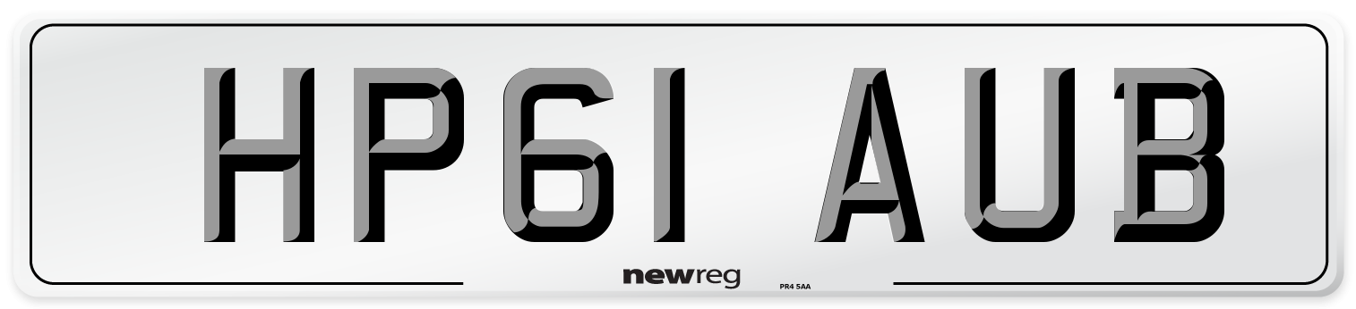 HP61 AUB Number Plate from New Reg